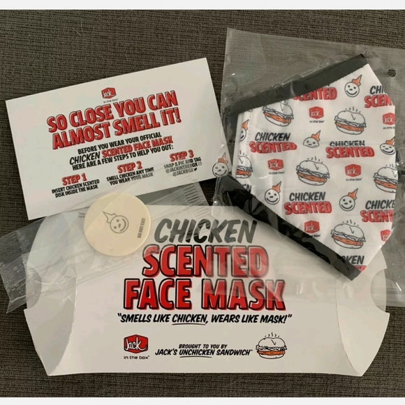 Jack in the Box Chicken Scented Face Mask RARE - Picture 3 of 4